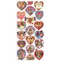 1 Sheet of Stickers Mixed Valentine Hearts